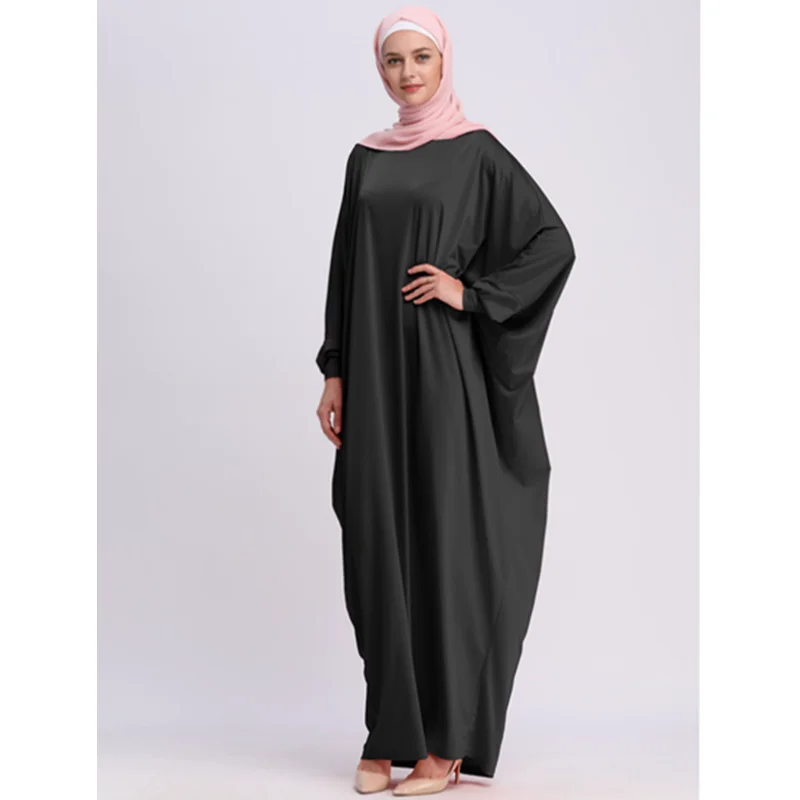 Мусульманский халат abaya syari Женский Длинный Простой мусульманский хиджаб платье для поклонения абайя, кафтан скромная одежда