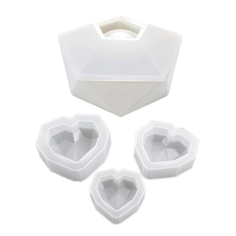 3 шт алмазные силиконовые формы в форме сердца ручные инструменты и 1 Diy