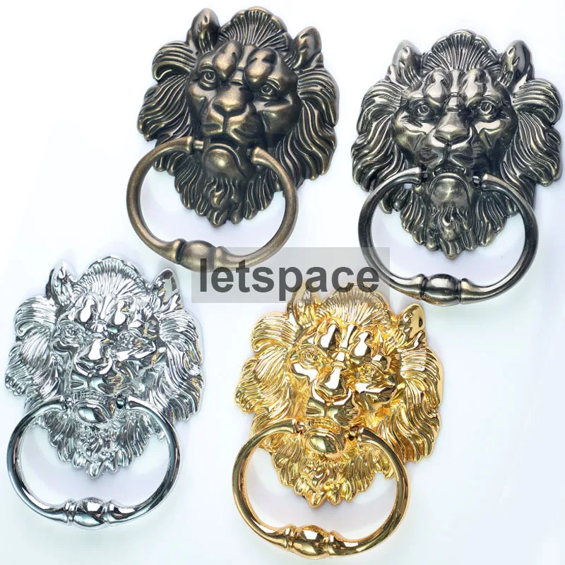 160 мм Винтажный стиль большой деревянный дверной замок lionhead Серебряный Бронзовый