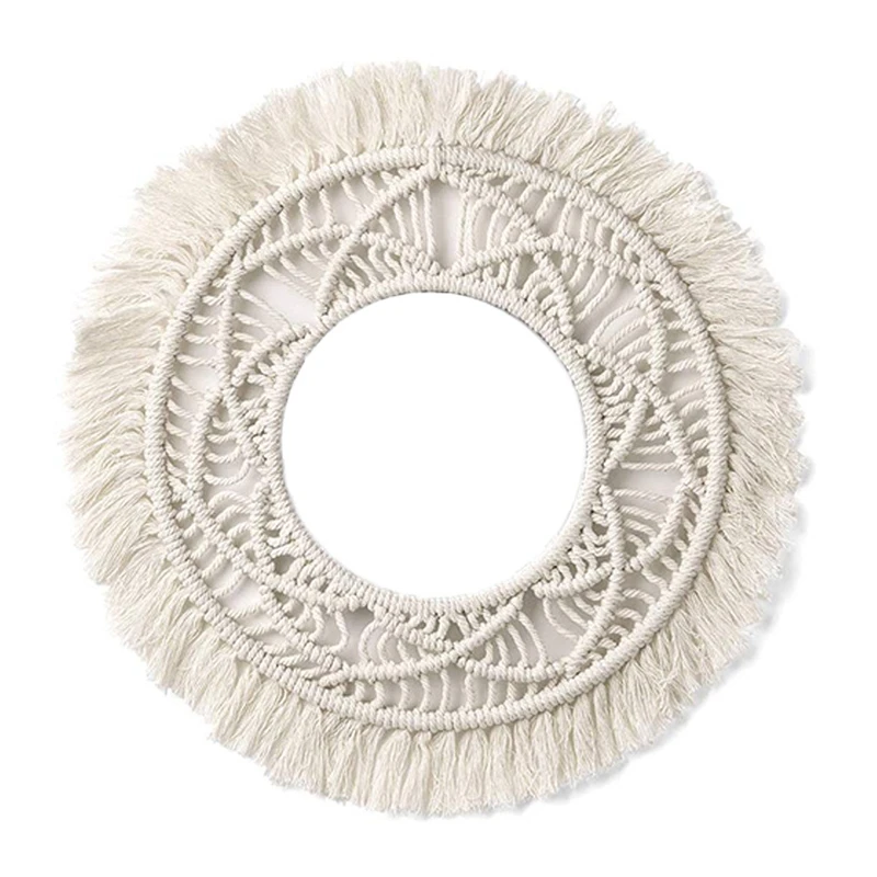 

Bohemian Fringed Wall Frame Tapestry Macrame Ceremony Background Wall Decor Art Frame for Home Living Room Decoration