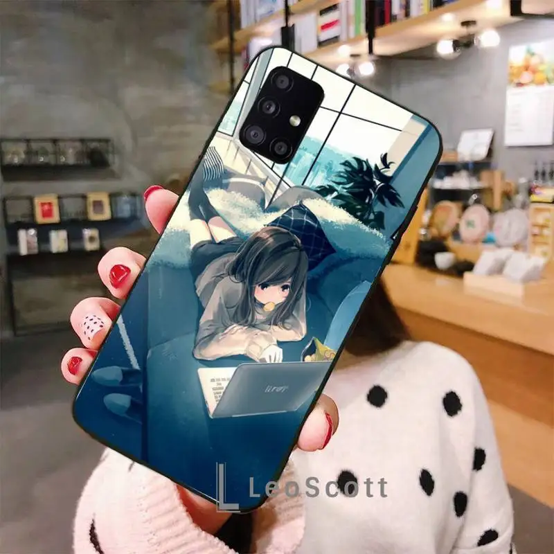 

Cute girls Phone Case For Samsung A40 A31 A50 A51 A71 A20E A20S S8 S9 S10 S20 Plus note 20 ultra