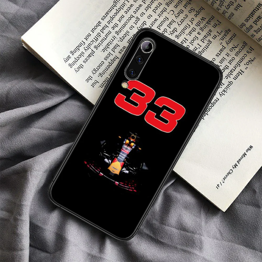 

F1 Racer 33 Number Phone Case For Xiaomi Mi Note 10 A3 9 MAX 3 A2 8 9 Lite Pro Ultra black Bumper Pretty Cover Trend Etui Soft