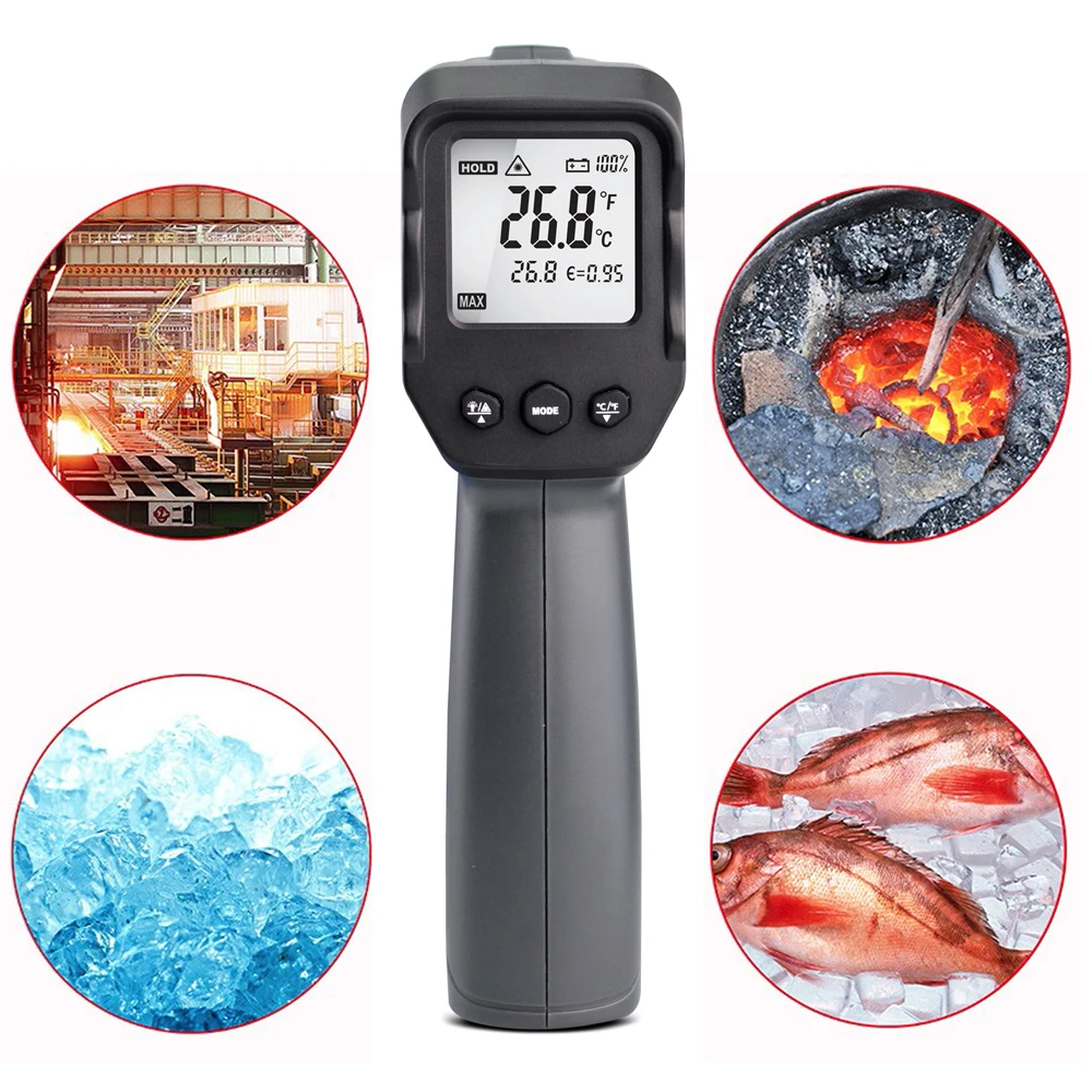 

Digital Infrared Thermometer Single/Double Laser Non-Contact Object Temperature Measurement Tool 7 Types Optional