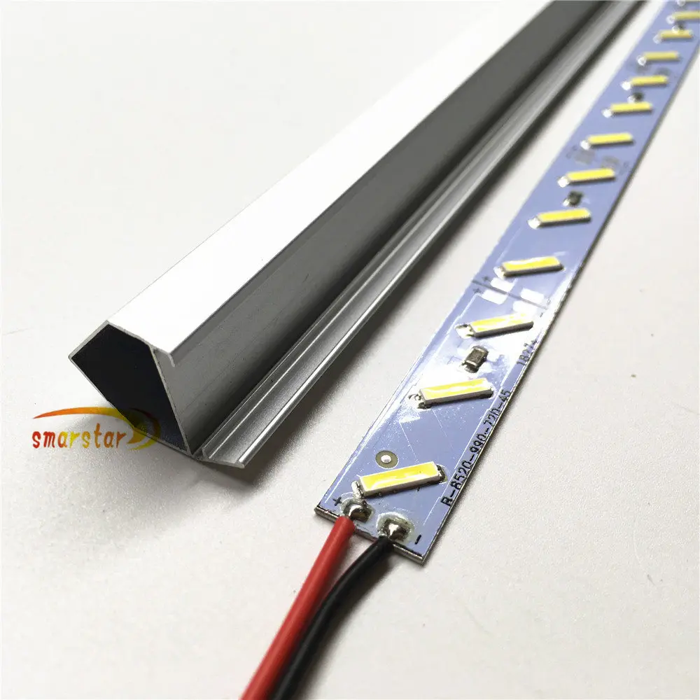 Smarstar High Brightness 0.5m 8520 Led Bar Light U V-Shaped Aluminum Groove Shell DC 12V 36led 50cm LED Strip Lighting Tube | Лампы и