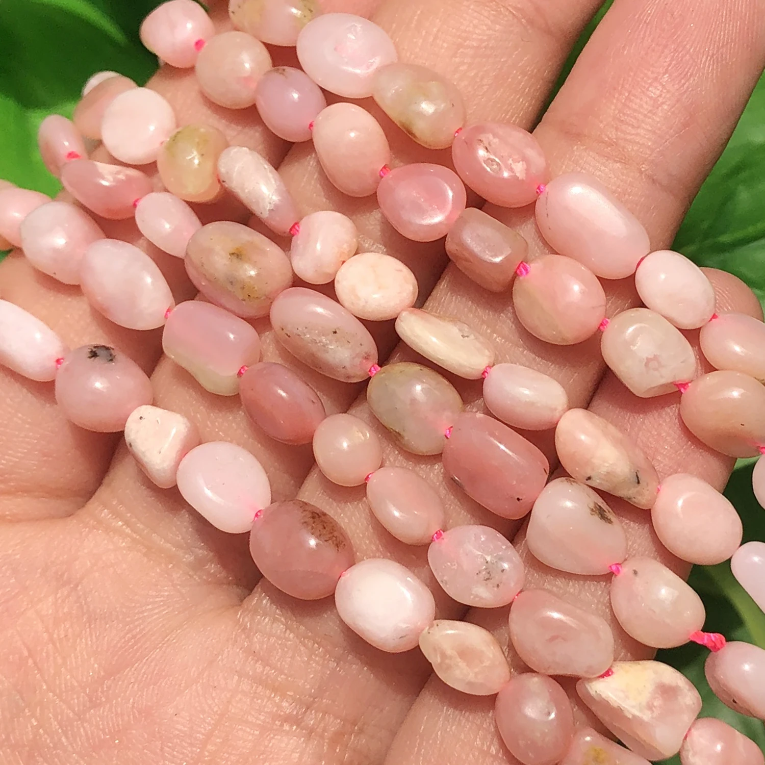 

Бусины из натурального розового опала, 6-8 мм, 15 дюймов