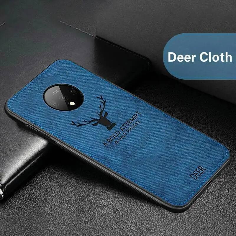 For Oneplus 5T 5 7T Pro 7 Protective Case Christmas Deer Cloth Cases 6T 6 Retro TPU Hard Back Cover Coque Fundas |