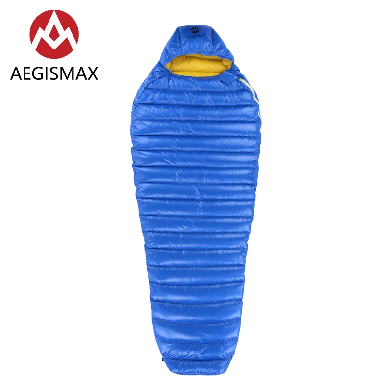 AEGISMAX лето синий Munmmy 700FP ультра сухой белый гусиный пух взрослый открытый сверхлегкий спальный мешок