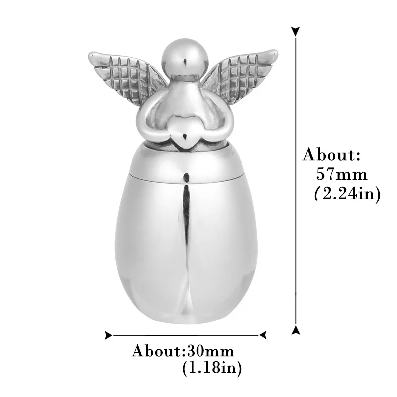

Angel Heart Cremation Jewelry Ashes Keepsake Urn Pendant Angel Necklace Memorial Jewelry for Men Women Jewelry with Filling Kits