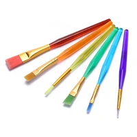 6 color blister card brushes set professional watercolor art supplies oil painting multifunctional combination painted brushes