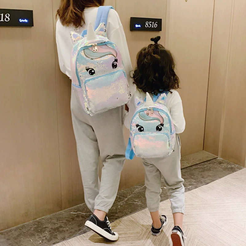 Школьный рюкзак для девочек-подростков милый детский Ранец с блестками и