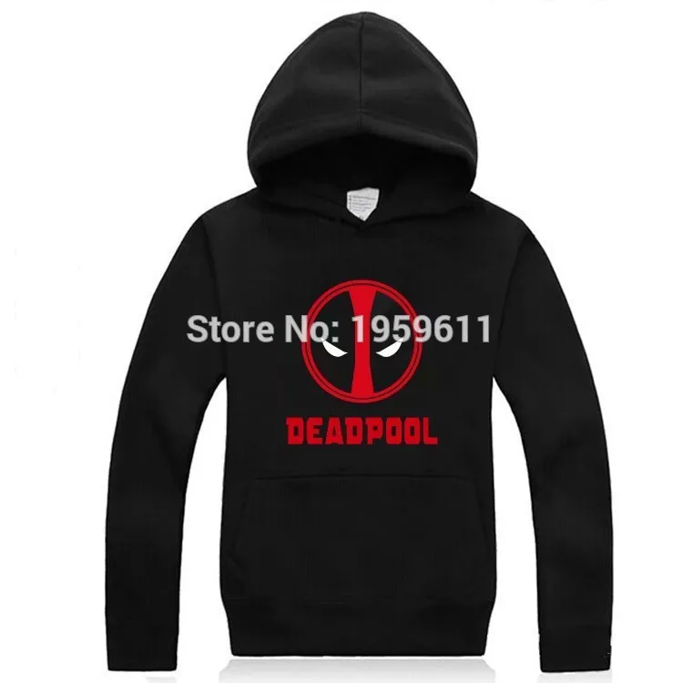 Мужские толстовки на молнии с капюшоном Deadpool плотные из чистого хлопка