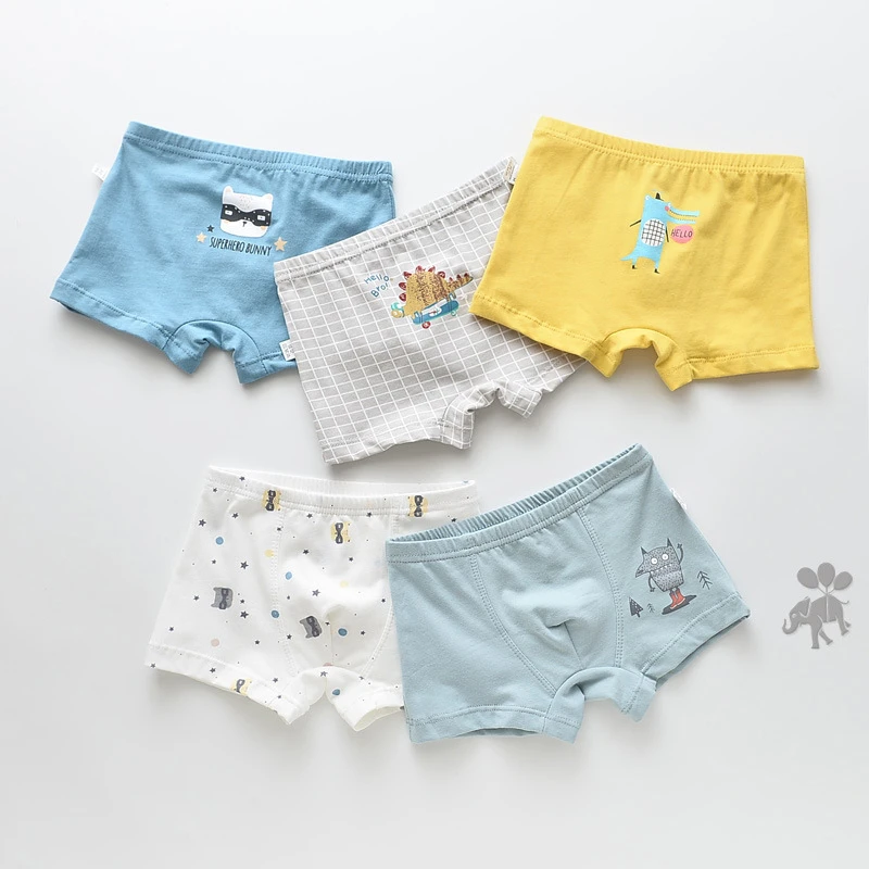 5 шт./лот Нижнее белье для мальчиков Детские трусы девочек Трусы Хлопковые