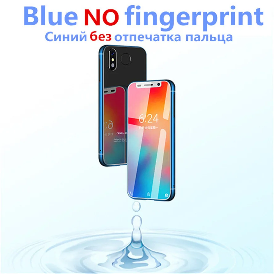Blue NO Fingerprint Смартфон Melrose 4G LTE, 3,4 дюймов, супер мини телефон, 1 ГБ, 8 ГБ, Android 8,1, отпечаток пальца, ID, wifi, точка доступа, мобильный телефон - Цвет: Blue NO Fingerprint