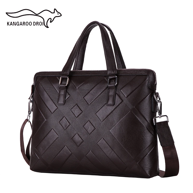 Портфель мужской из воловьей кожи деловой саквояж на плечо сумка мессенджер