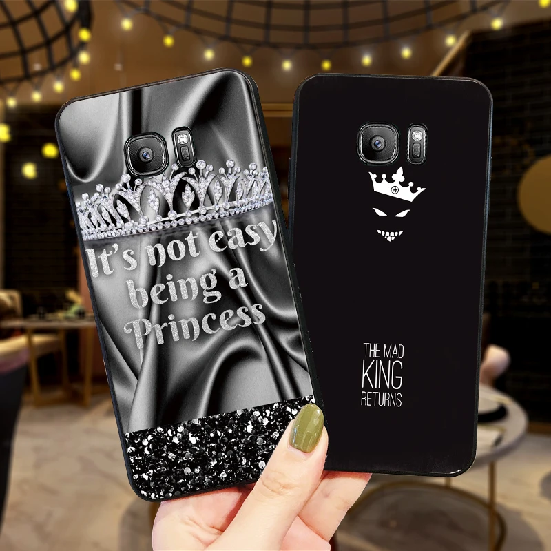 Красивая винтажная корона мягкий силиконовый чехол для телефона Samsung Galaxy S6 S8 край