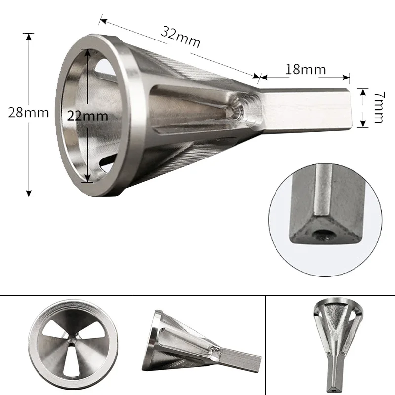 1PCS 3/6 triangle Stainless Steel Deburring External Chamfer Tool Drill Bit Remove Burr Silver Tire Repair Tools | Автомобили и