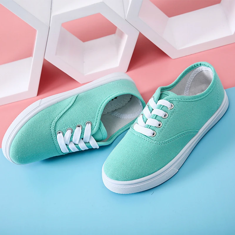 Кеды женские однотонные дышащие холщовые кроссовки плоская подошва