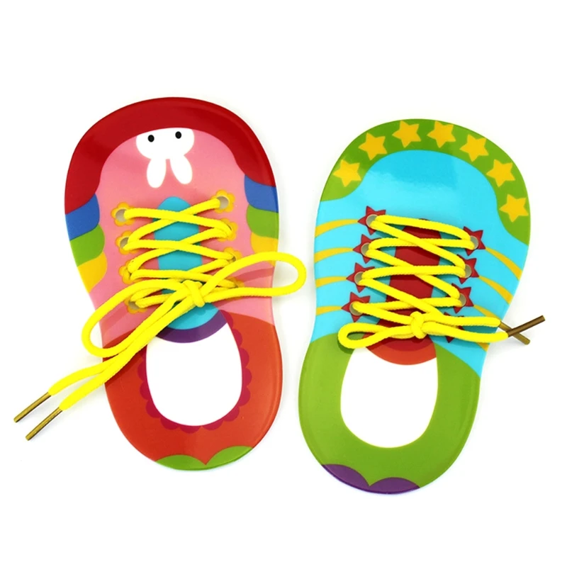 

1PC Brain Developmental Threading Toy Basic Life Skill Training Toy for Baby Acrylic Shoelace Tying Toy Education Toys