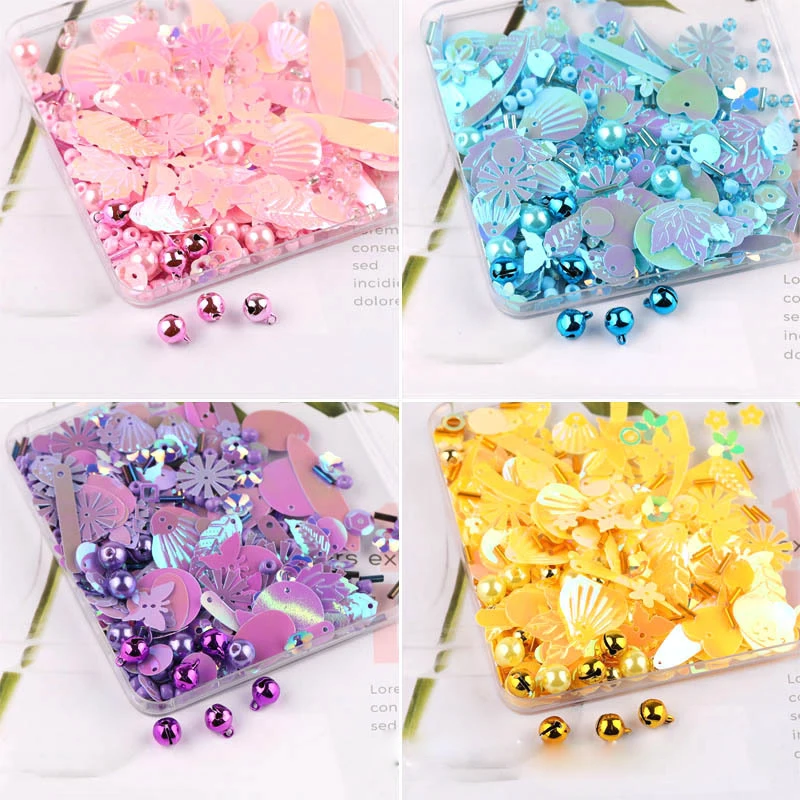 10 г круглая ограничительная жемчужина колокольчики сердце цветок блестки своими