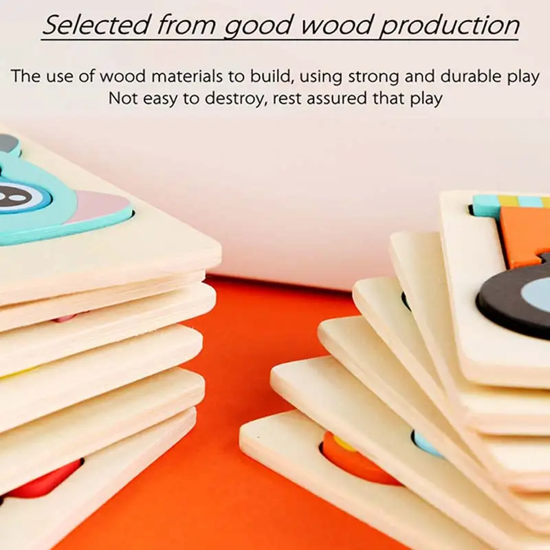 

Baby Toys Wooden 3d Puzzle Tangram Shapes Learning Cartoon Animal Intelligence Jigsaw Puzzle Toys For Children Educational