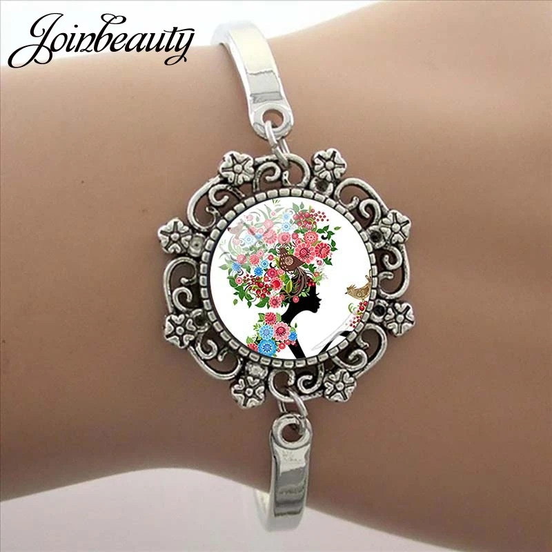 JOINBEAUTY красочная бабочка Девочка велосипед шар узор браслет стекло кабошон