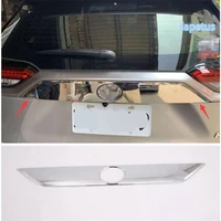 lapetus rear trunk upper door garnish decoration panel cover trim for toyota rav4 rav 4 xa50 2019 2020 2021 chrome carbon fiber