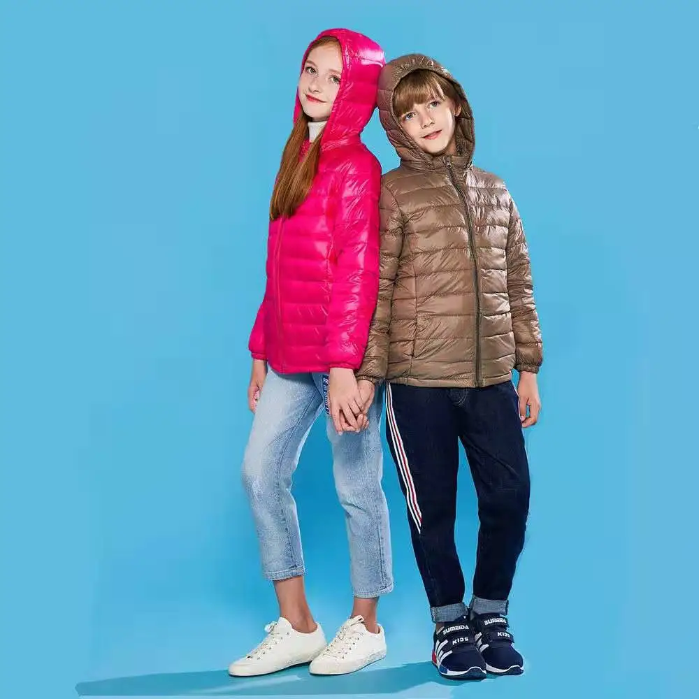 

High Quality Coats Girls Boys Winnter Down Jacket New Childrens Clothes Rainproof and Waterproof Kids Plus Size White Duck Down