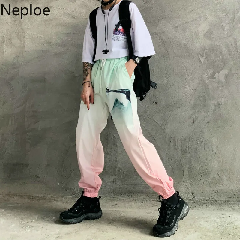 Neploe женские штаны-шаровары Harajuku в стиле хип-хоп для влюбленных, штаны для бега Mujer, модные уличные спортивные штаны, Свободные цветные брюки