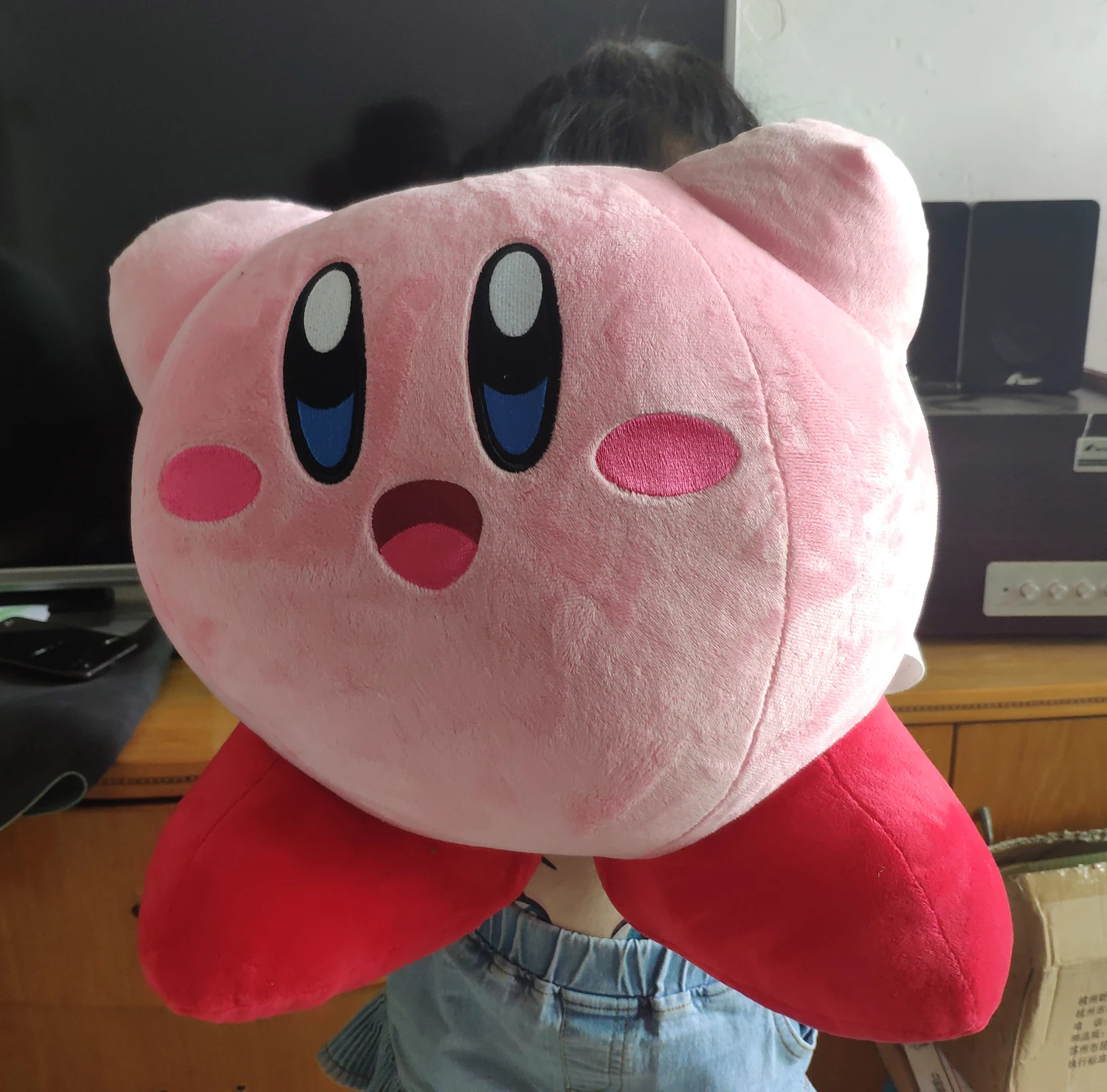Большой Kirby Adventure All Star коллекция плюшевая игрушка розовый зеленый кукла 45 см