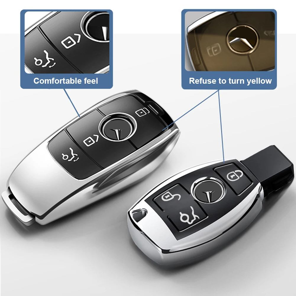 

high quality Car Key Case TPU Protective Car Key Cover Fob for Mercedes Benz C Class S Class E Class GLA GLE GLC CLA SLK AMG