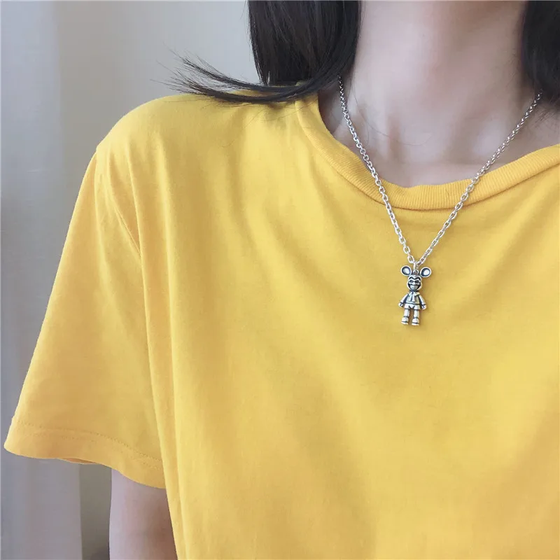 Женское винтажное ожерелье POFUNUO из стерлингового серебра 925 пробы с черепом и