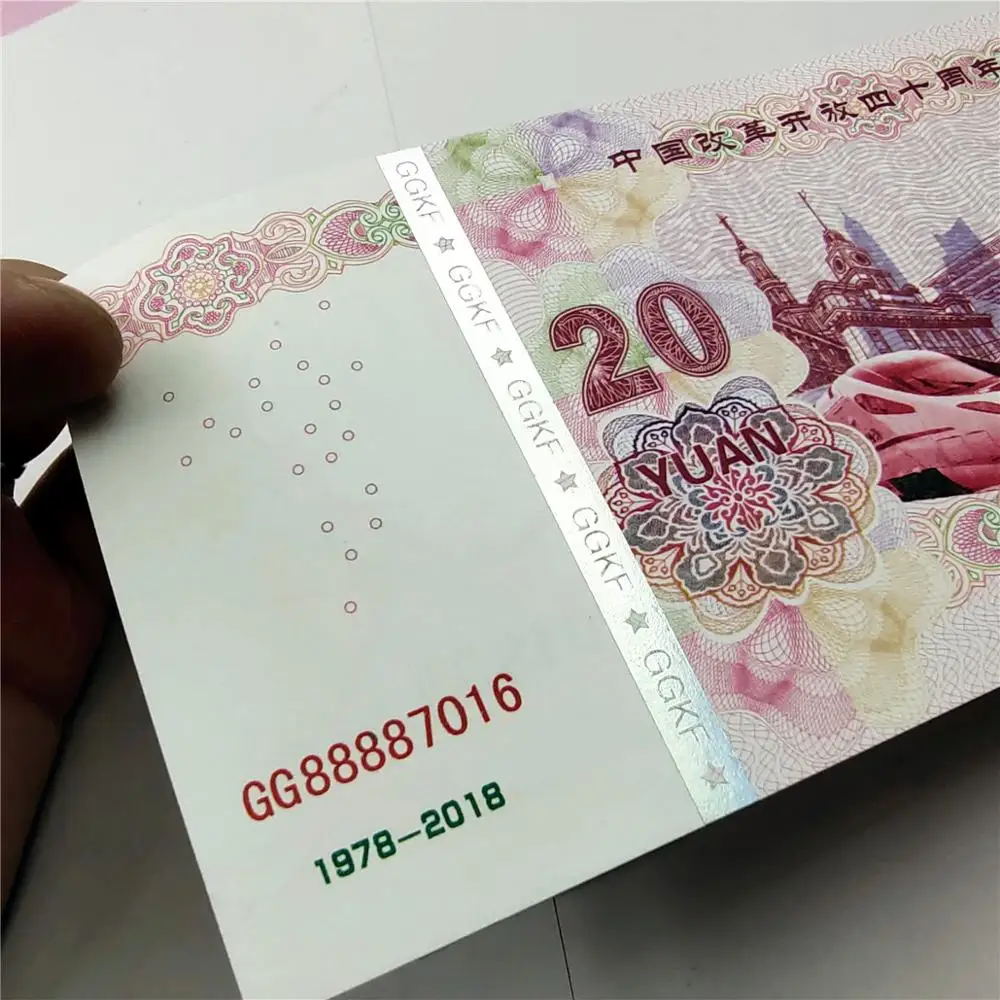 10 шт. китайский великий человек Дэн Сяопин бумага банкноты анти-поддельные 20