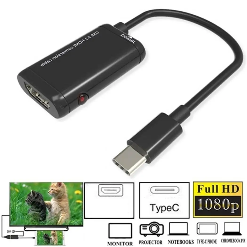 Мини USB3.1 к HD мультимедийный интерфейс 20 65 конвертер адаптер HDTV кабель см/7 9