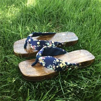 summer new womens kimono hundred wooden pickaxe chinese wind slippers shoes japanese character wooden sandals cos ancient wind