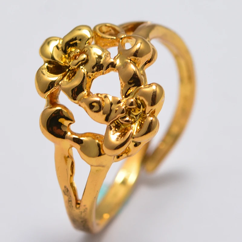 Маленькие африканские кольца с мельницей Дубая золотого цвета для женщин и