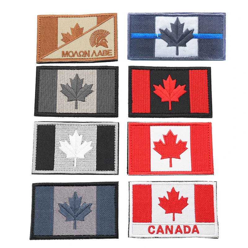 Нашивка С Вышивкой под заказ канадский флаг Квебек армейская тактическая форма
