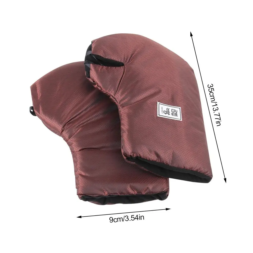 

Winter Electric Car Gloves Motorcycle Gloves Thick Warm Windproof Waterproof Cold Motorcycle Grip Handle Bar Muff Mitts Warm