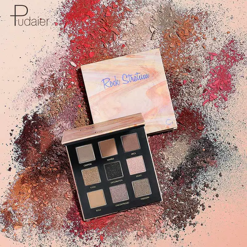 Pudaier 9 цветов матовые блестящие тени для век Pallete Sunset Polar Light Milky Way Serices
