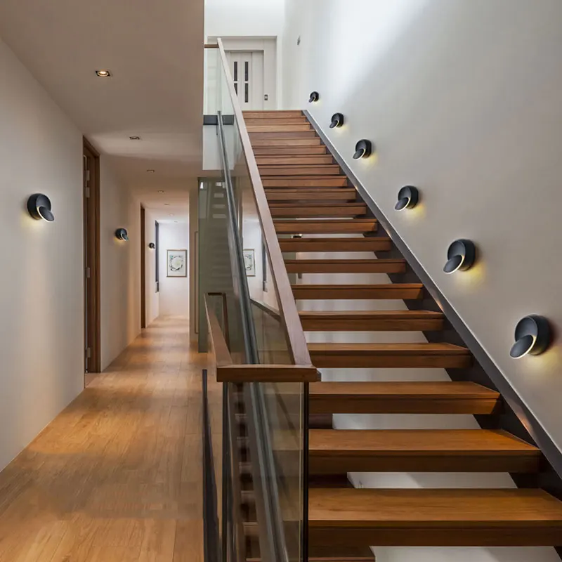 Светодиодный настенный светильник 5 Вт золотой креативный Круглый вращающийся