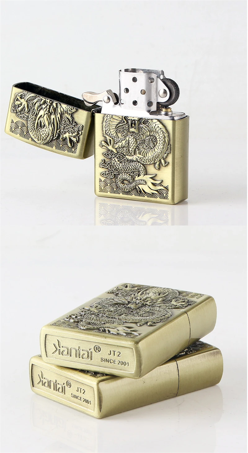 1 шт. Dragon Emboss металлическая многоразовая ветрозащитная Зажигалка на керосин для курения Винтажный стиль колеса масляная Зажигалка гаджеты для мужчин