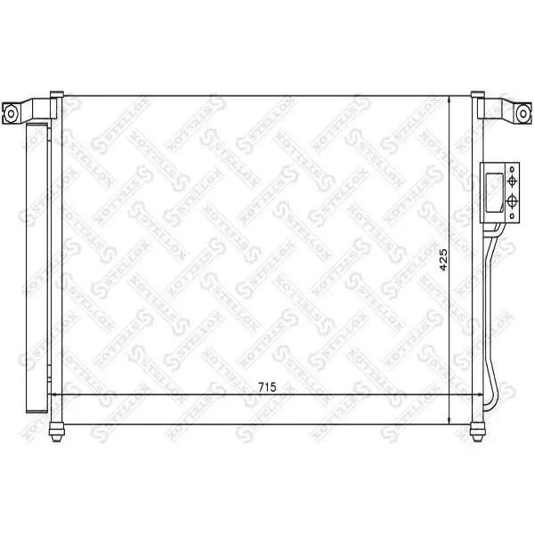 Radiator cond.  Hyundai Santa Fe 2.2 CRDi/2.7 06 STELLOX 10-4520 |