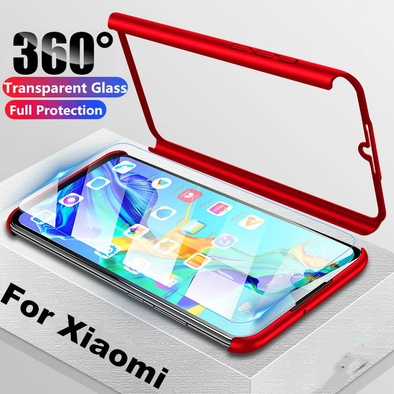 Чехол с полным покрытием 360 градусов для Xiaomi 10T Pro Mi Lite 10 9T 8 9 SE Redmi 9AT 9C 8A Note S 8T