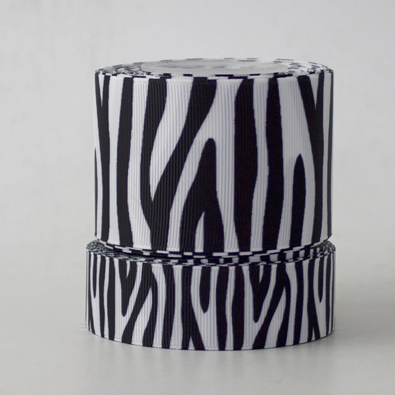

Zebra stripes printed ribbon 16/22/25/38/75mm grosgrain ribbons 10 25 50 yards DIY bows gift wrapping wedding decoration webbing