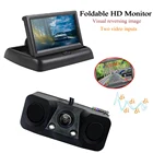 Радар заднего ход, парковочный Сенсор детектор Камера 2 светодиодный светильник Ночное видение с 4,3 дюймов Автомобильный монитор TFT ЖК-дисплей для Парковочные системы