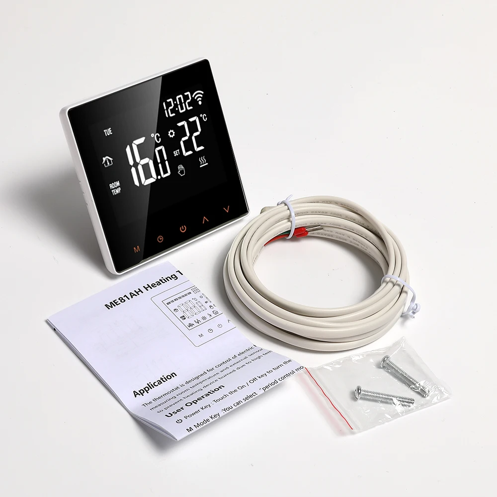 WiFi smart thermostat, electric floor heating water/gas boiler temperature remote control, suitable for Google Home, Alexa