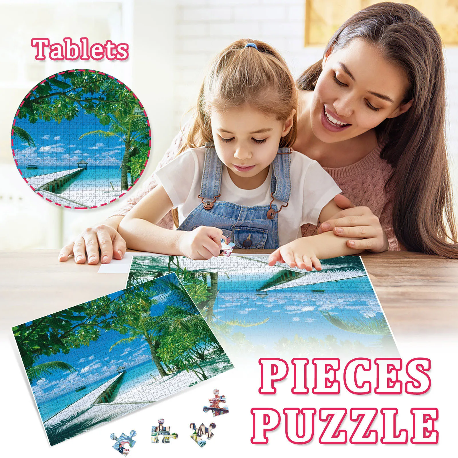 

Beach Landscape Theme Jigsaw Adults Puzzles 1000 Piece Large Puzzle Game Interesting Toys Personalized Gift Juguetes