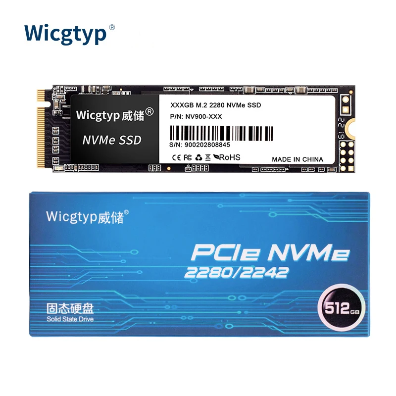 Внутренний твердотельный накопитель Wicgtyp M2 SSD NVMe 1 ТБ 512 ГБ 256 128 Гб HDD M.2 2280 PCIe HD для