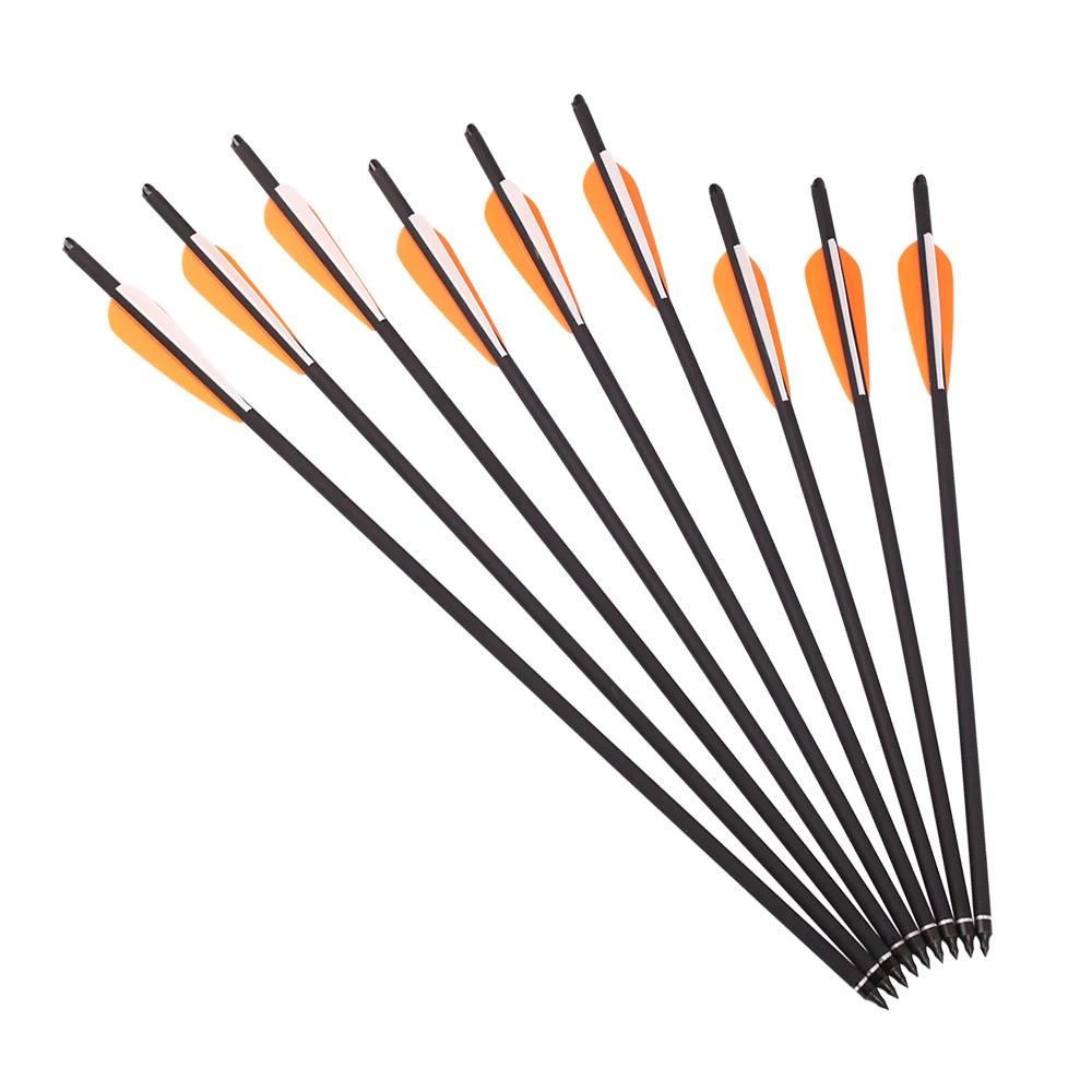 6/12/24 шт микс углерода Охотный арбалет с употреблением желтого зубчика-стрелка OD 8,8 мм Длина 17/20 мм/22 мм дюйм с оранжевого и белого цветов в стиле хип перо для стрельбы из лука охота стрельба