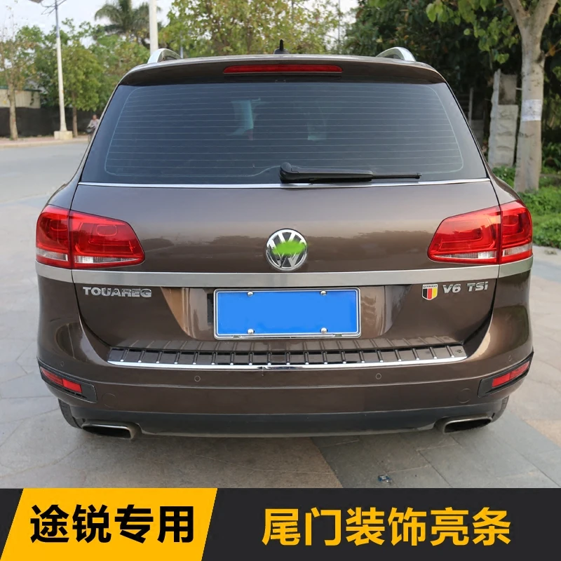 

Аксессуары для VW Volkswagen Touareg 11-18 лет, наружная модификация, обшивка задней двери, декоративная защитная накладка