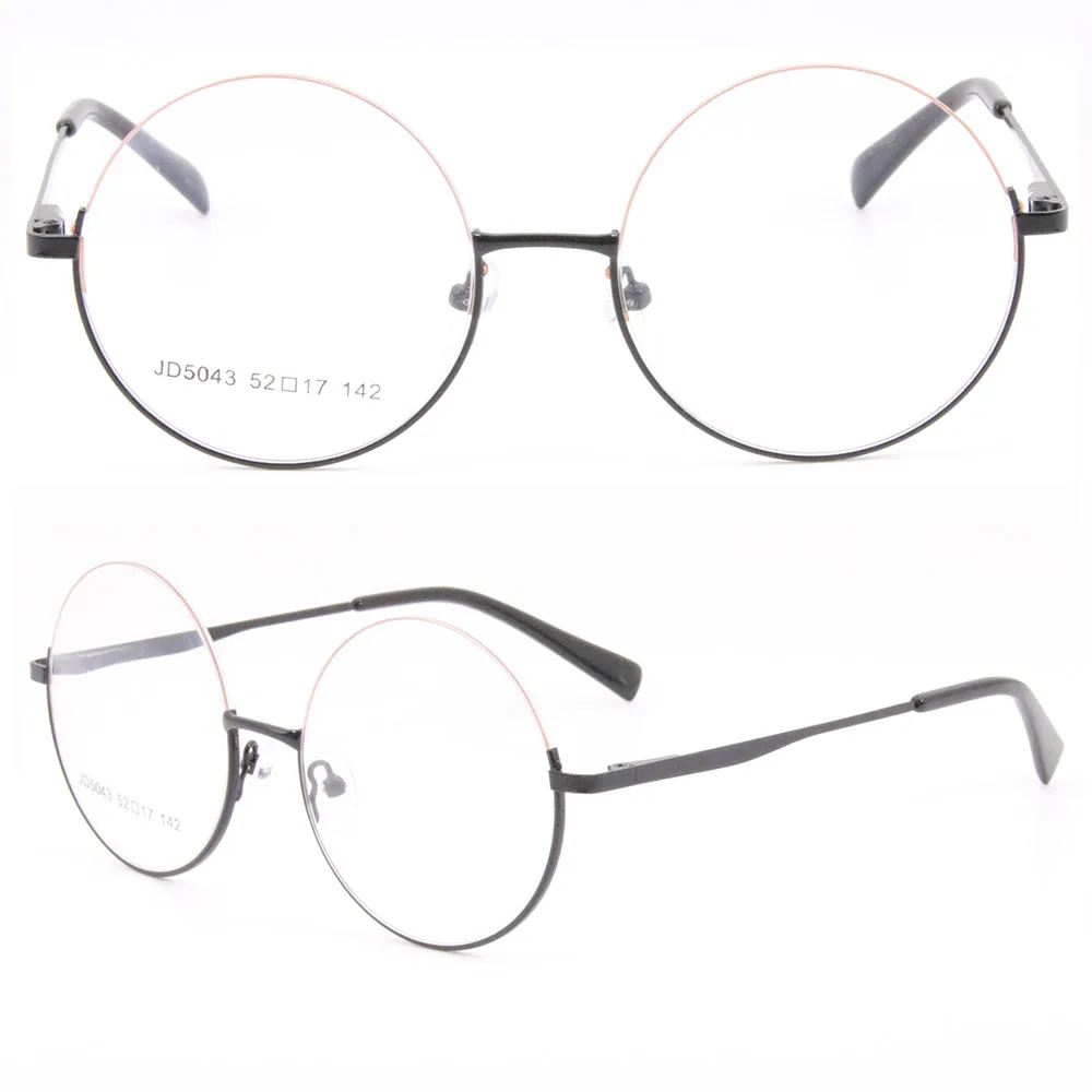 

Vintage Round Eyewear Half-rimless Glasses Metal Glasses Frames JD5043